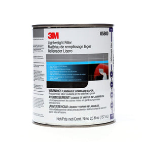 3M body filler front label showing product name and quart size, clear identification benefit