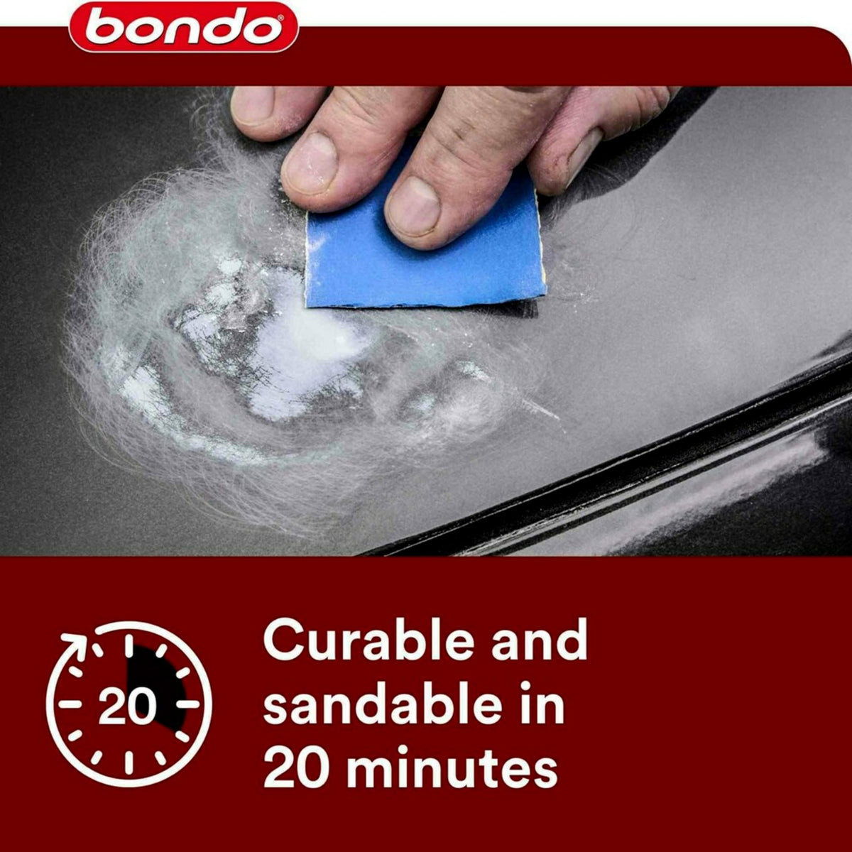 3M Bondo label close-up showing instructions and proper usage benefit