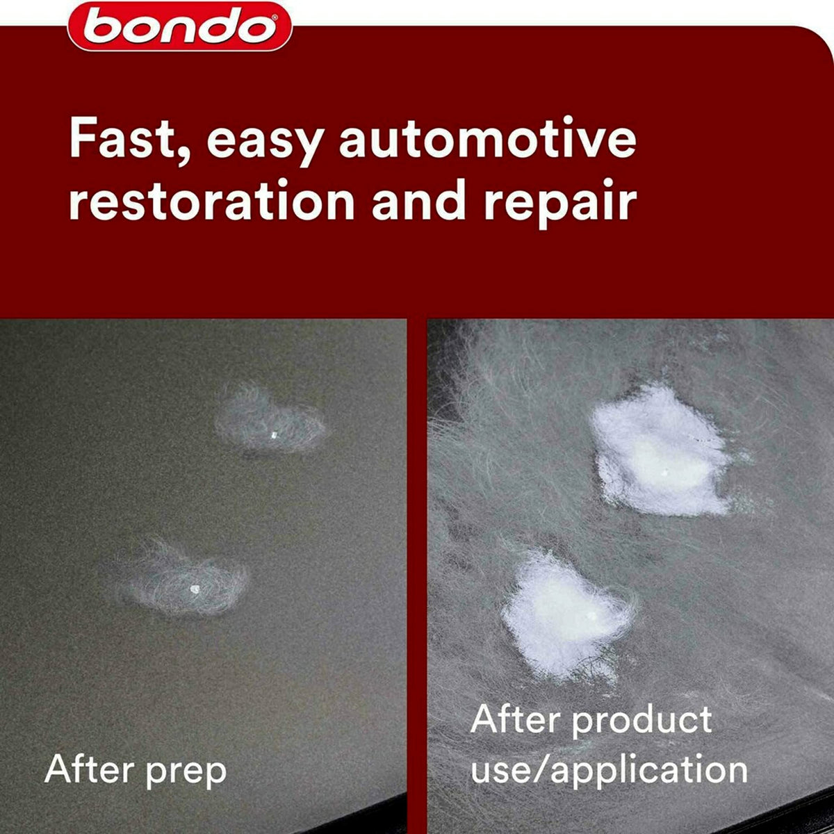 3M Bondo being mixed and applied to a metal panel for fast spot repair
