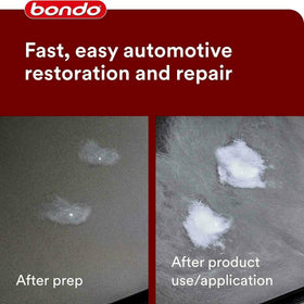 3M Bondo being mixed and applied to a metal panel for fast spot repair