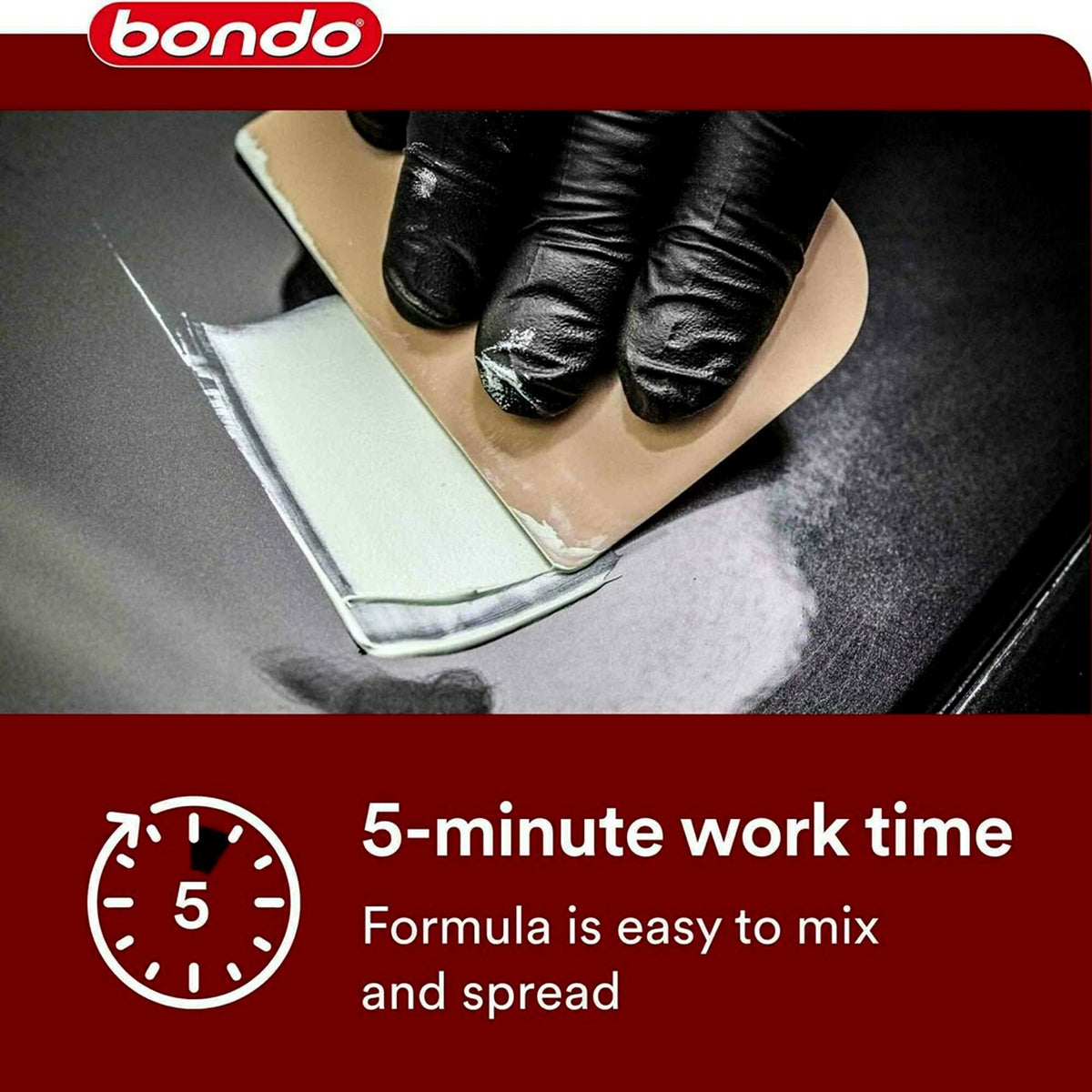 3M Bondo sanded smooth close-up demonstrating clean finish readiness