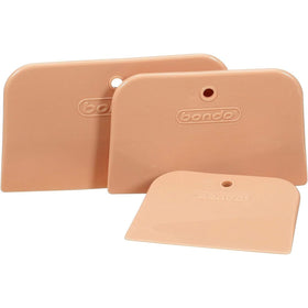 3M Bondo front packaging showing three plastic spreaders and pack benefit
