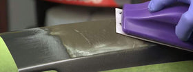 3M Bondo used on boat hull repair showing waterproof durable results