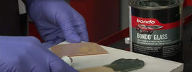 3M Bondo sanded surface detail showing smooth finish ready for primer