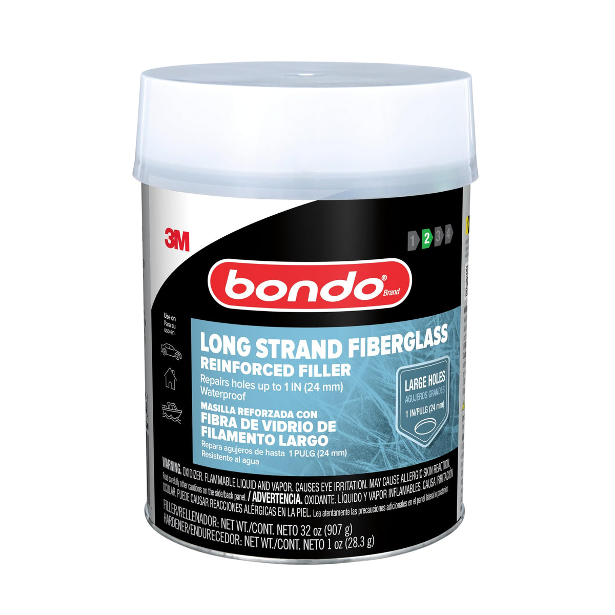 3M Bondo application with spreader demonstrating easy shaping and quick repairs