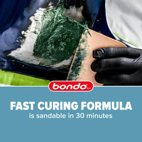 3M Bondo blue cream hardener included showing fast cure and reliable bonding