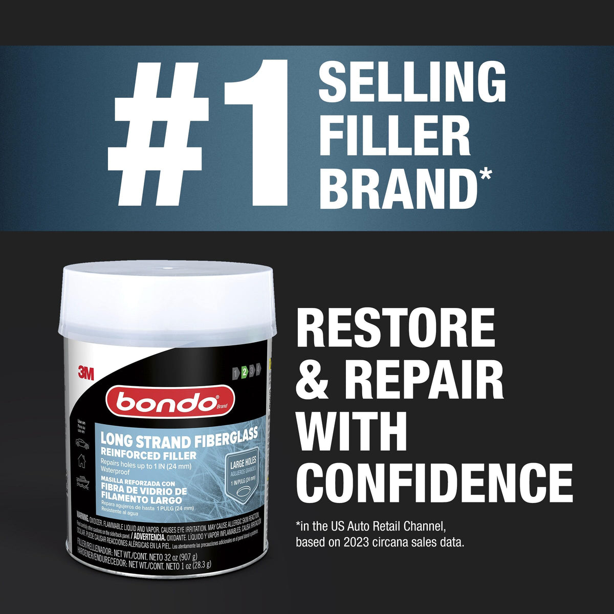 3M Bondo texture close-up highlighting reinforced filler strength and workability