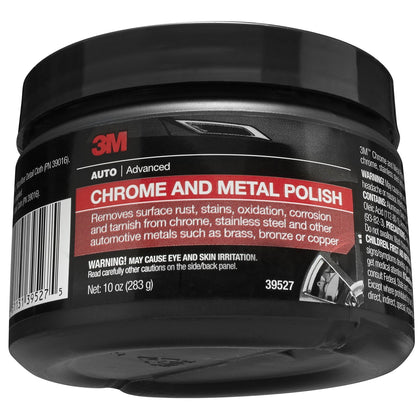 3M chrome and metal polish front label showing product and size benefits