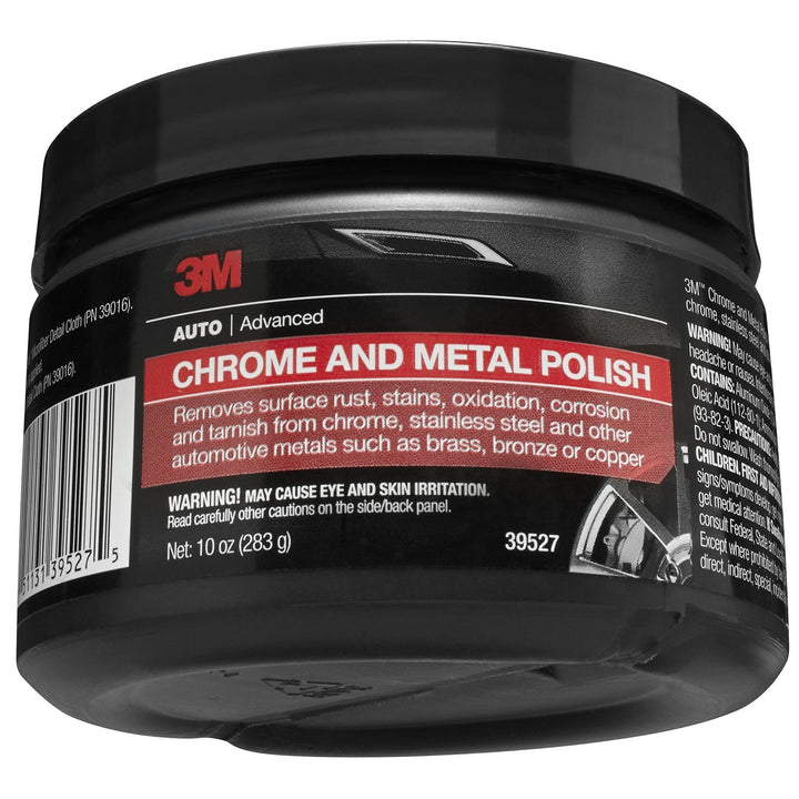3M chrome and metal polish front label showing product and size benefits