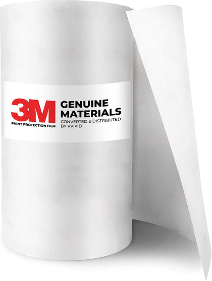 3M clear bra front packaging showing roll and dimensions for easy selection and protection
