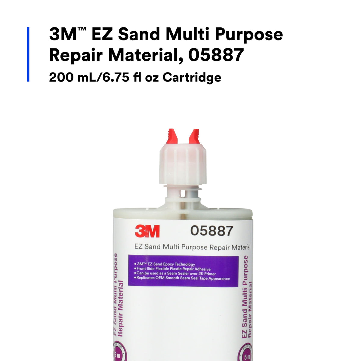 3M close-up of the 200 mL cartridge demonstrating pre-measured two-part dispensing accuracy
