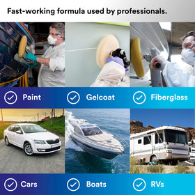 3M Finesse-it II used with rotary buffer showing efficient defect removal benefit