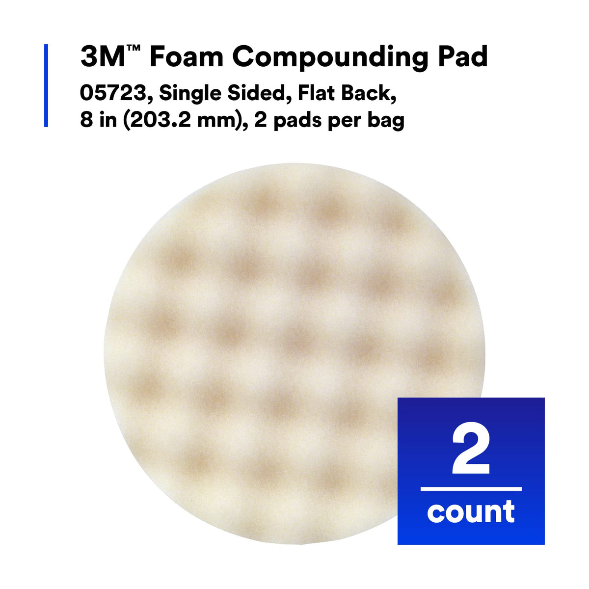 3M convoluted foam face close-up demonstrating texture that retains compound