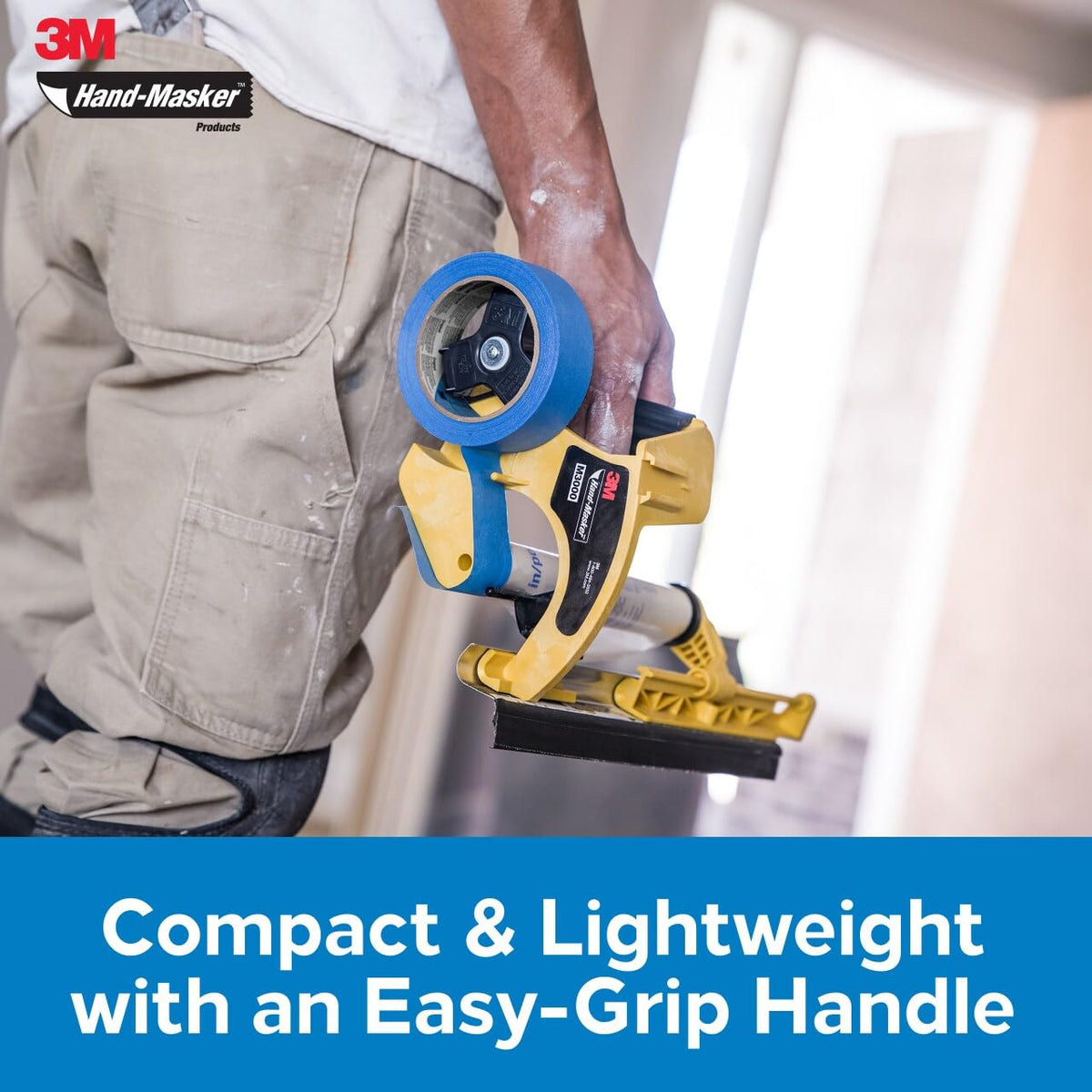 3M hand-masker handle and grip illustrating easy, balanced control