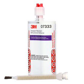 3M adhesive applied to aluminum panel showing strong bond preparation