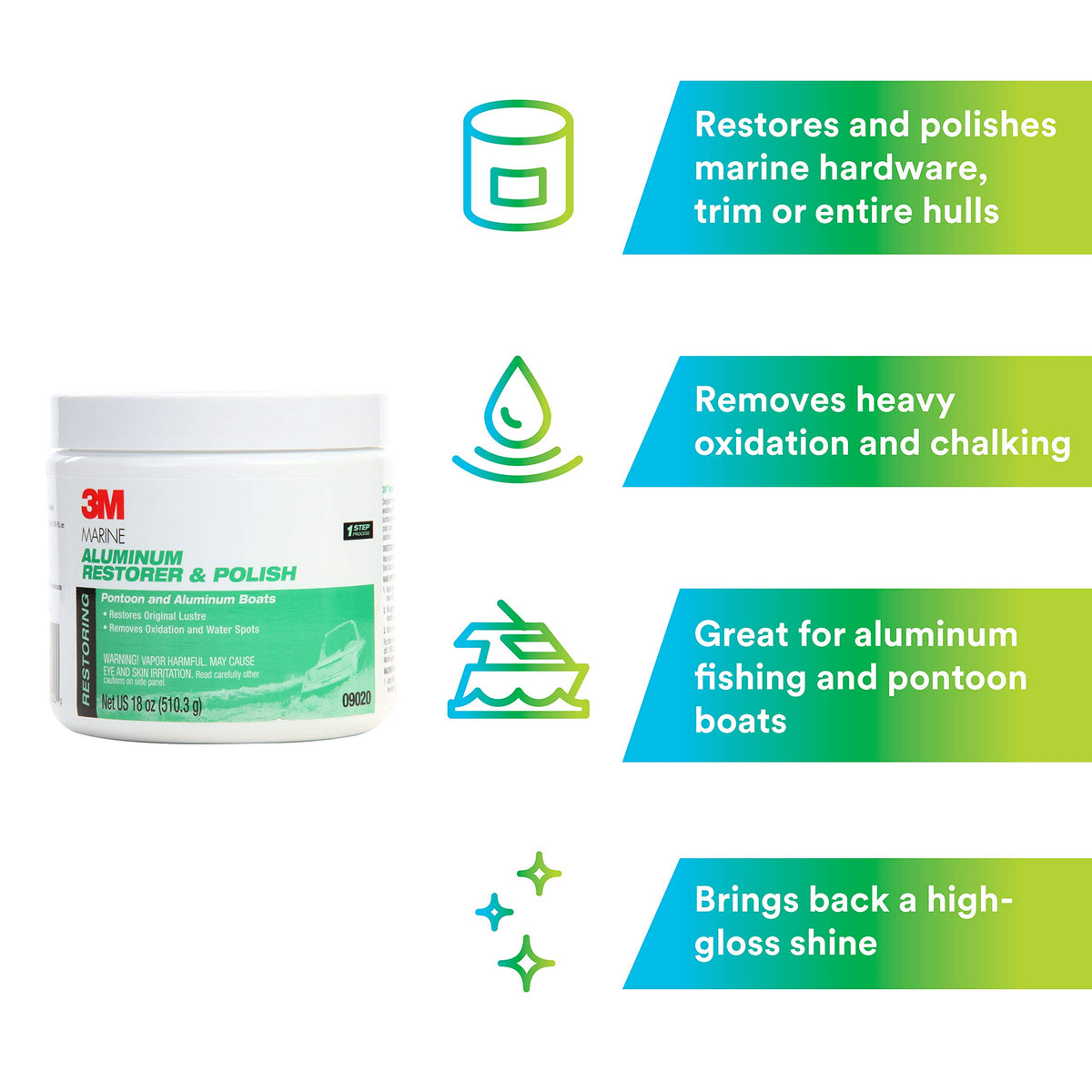 hand applying 3M aluminum restorer to trim, brand enabling visible oxidation removal