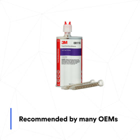 3M adhesive bead on panel demonstrating smooth application and sealing benefit