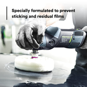 Close-up of 3M Perfect-It compound texture highlighting consistent abrasive mix