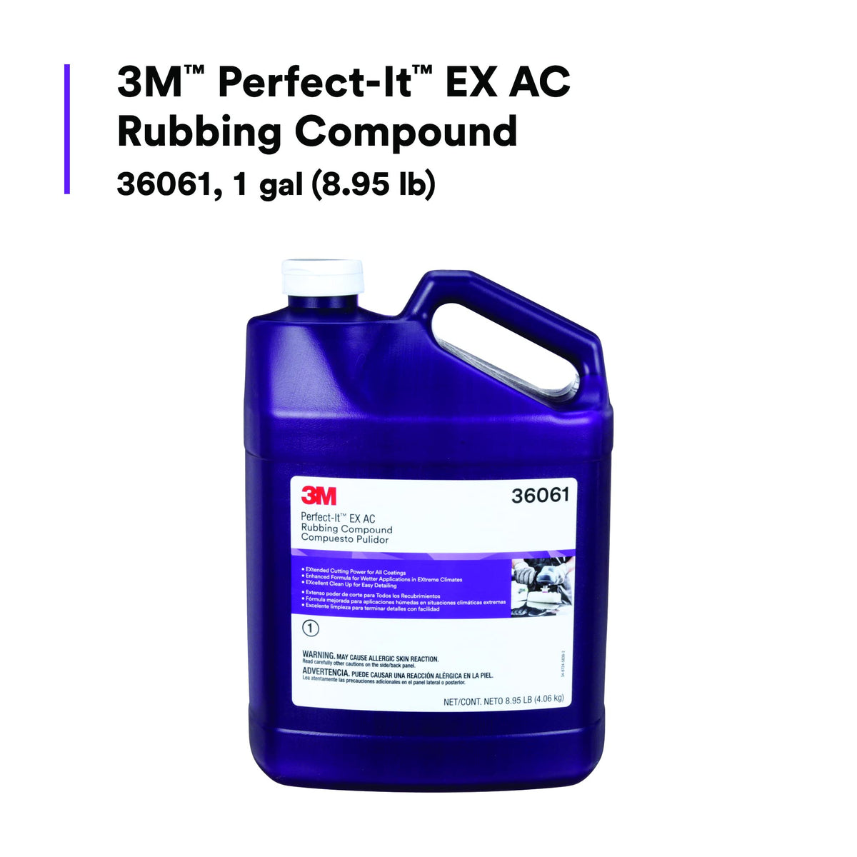 3M Perfect-It EX AC on compounding pad showing strong adhesion and reduced sling