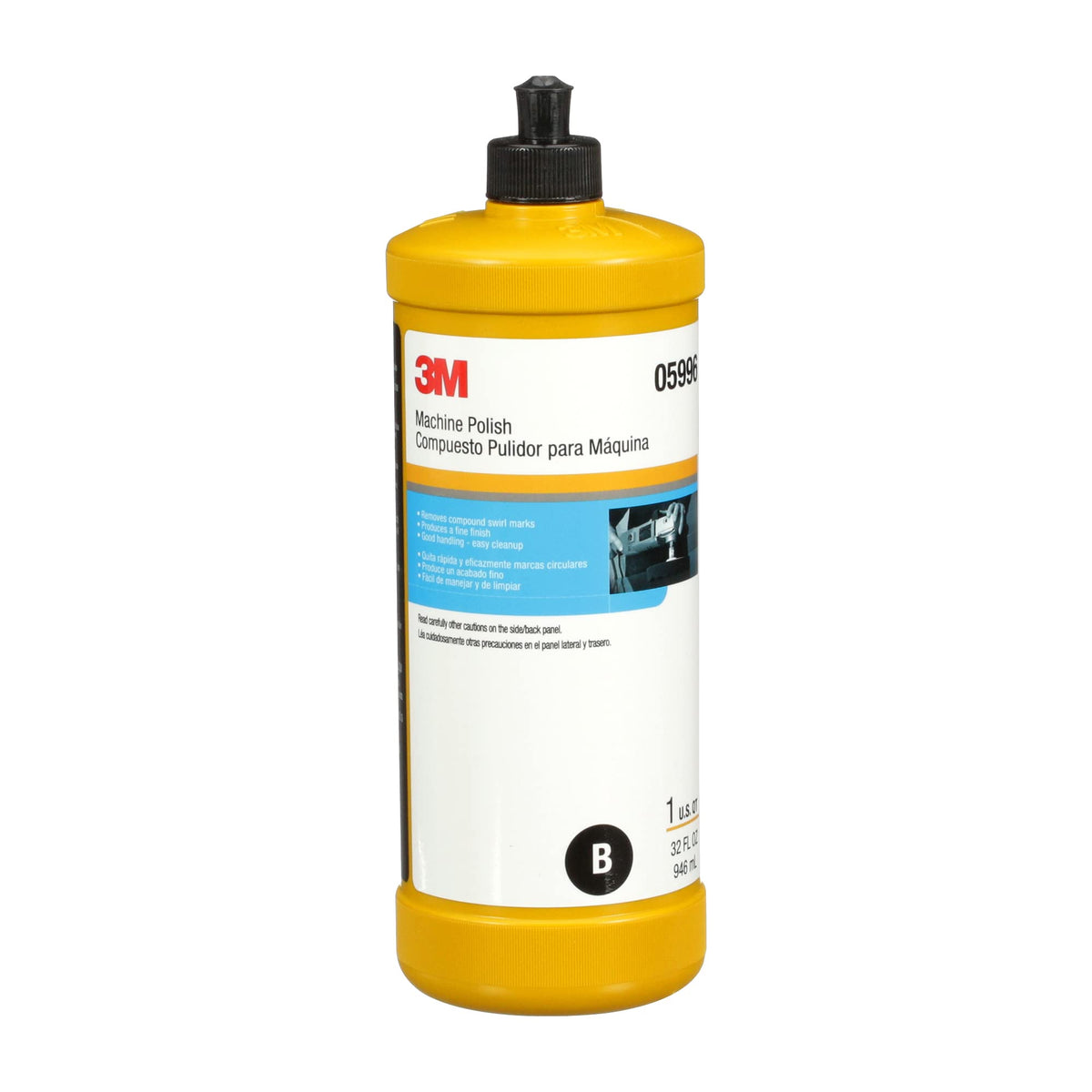 3M Perfect-It front bottle showing clear labeling and easy-pour cap benefit