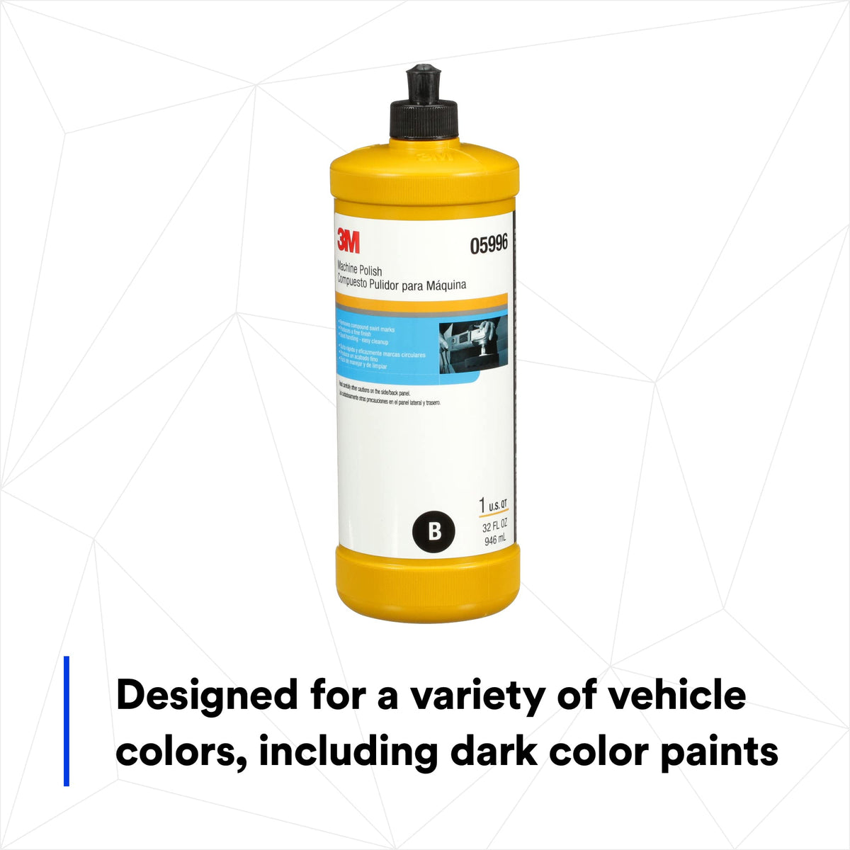 3M Perfect-It quart held in hand showing true size for professional use