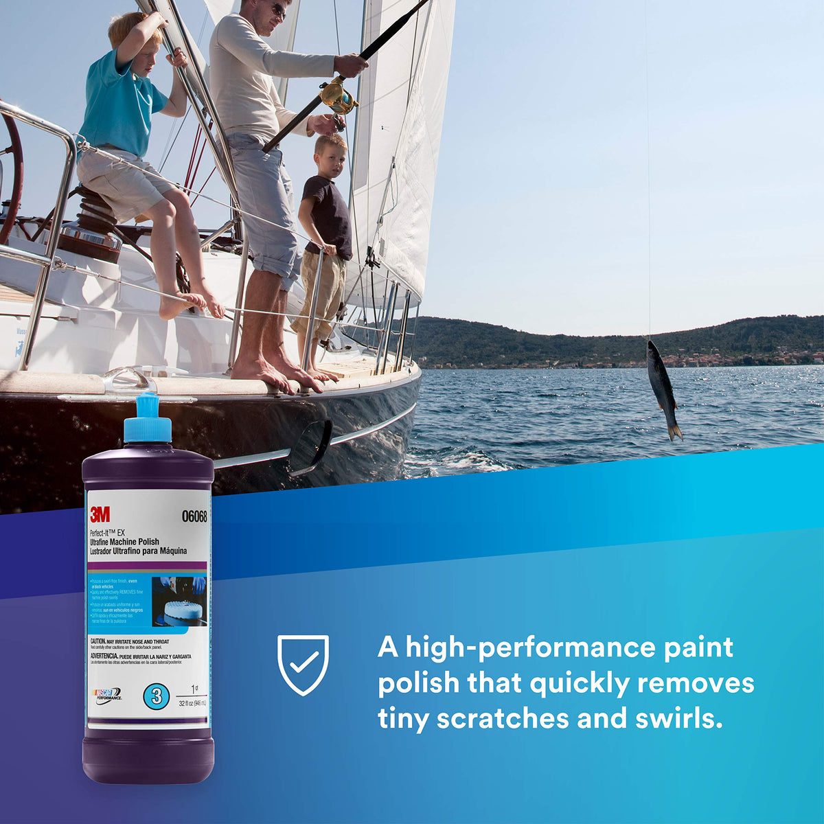 3M label close-up highlighting product name and usage guidance