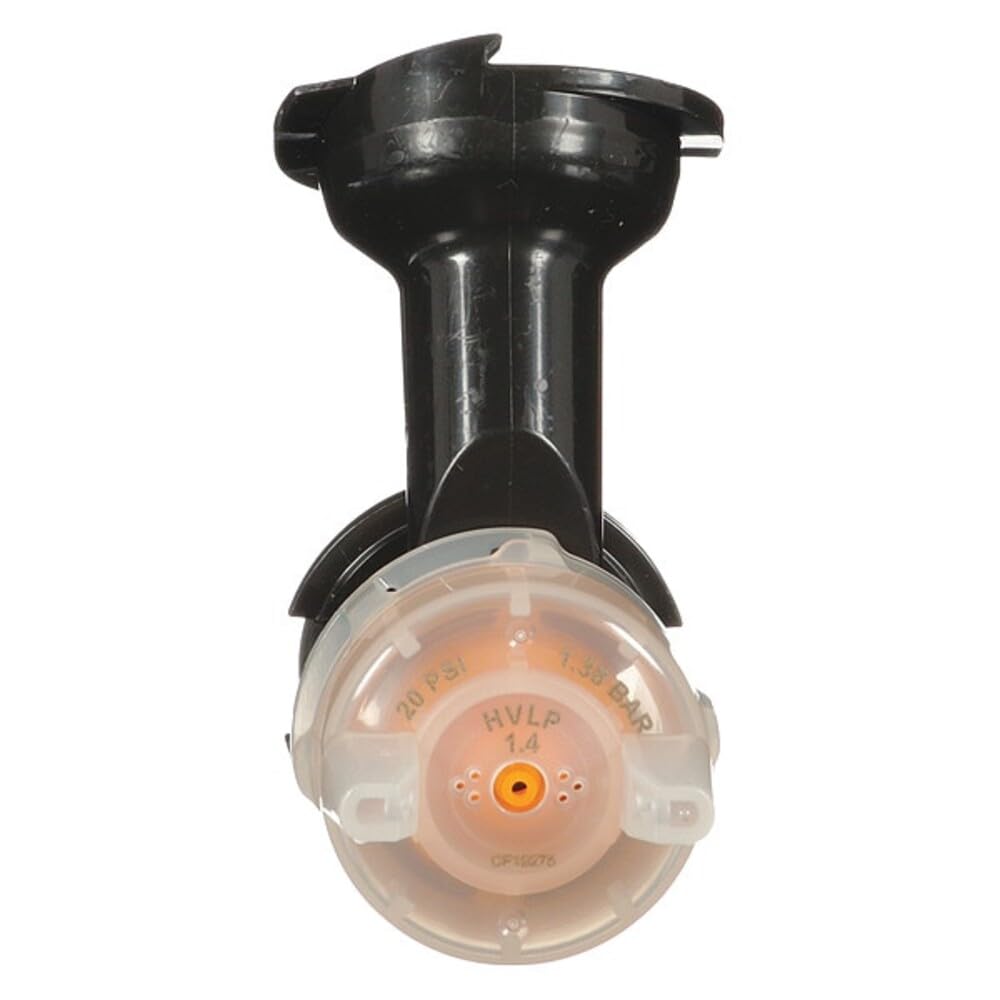 3M atomizing head front view showing nozzle and locking collar for easy replacement