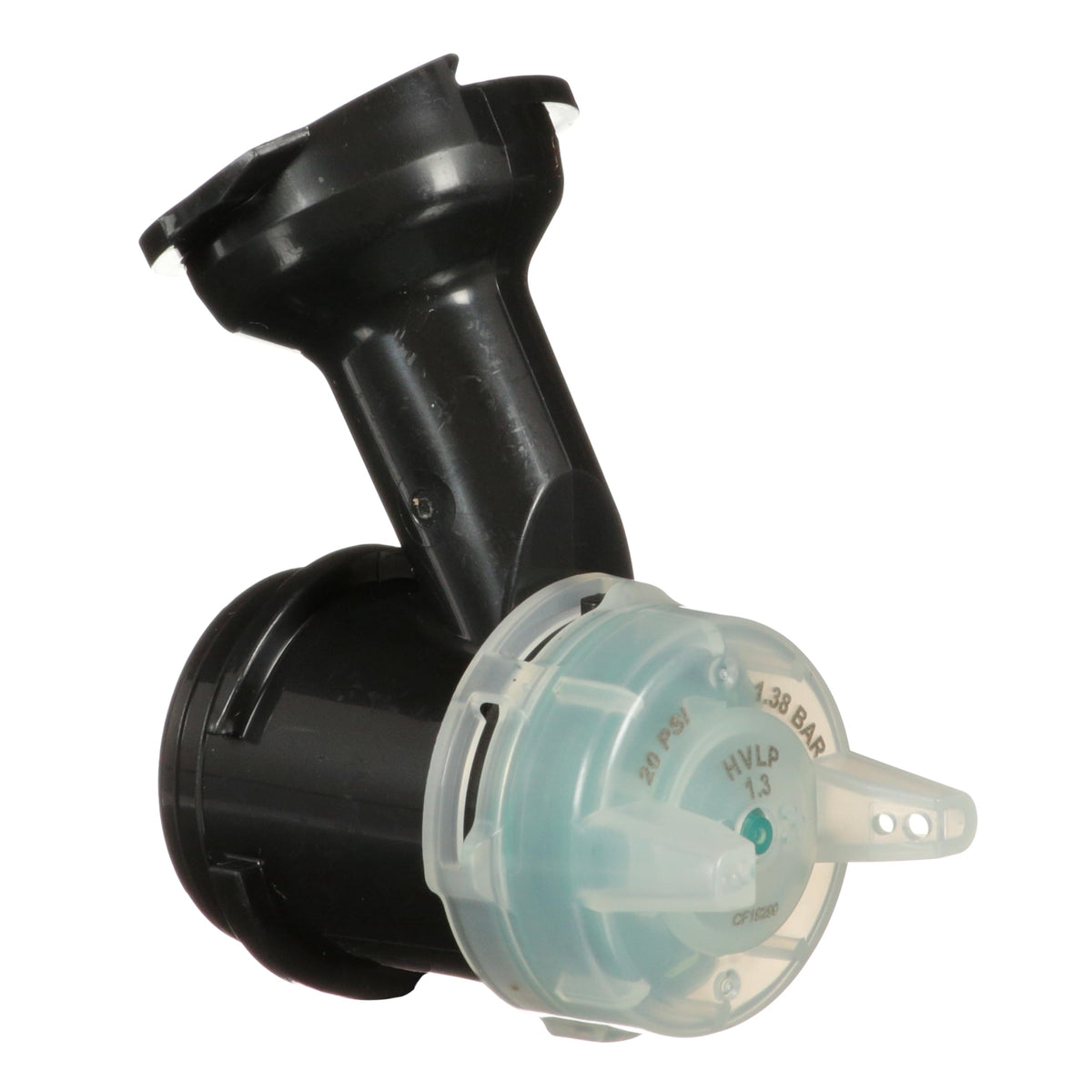 3M atomizing head on a workbench in a shop showing professional workflow