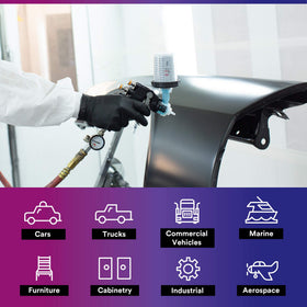 3M PPS kit attached to spray gun demonstrating fast setup benefit