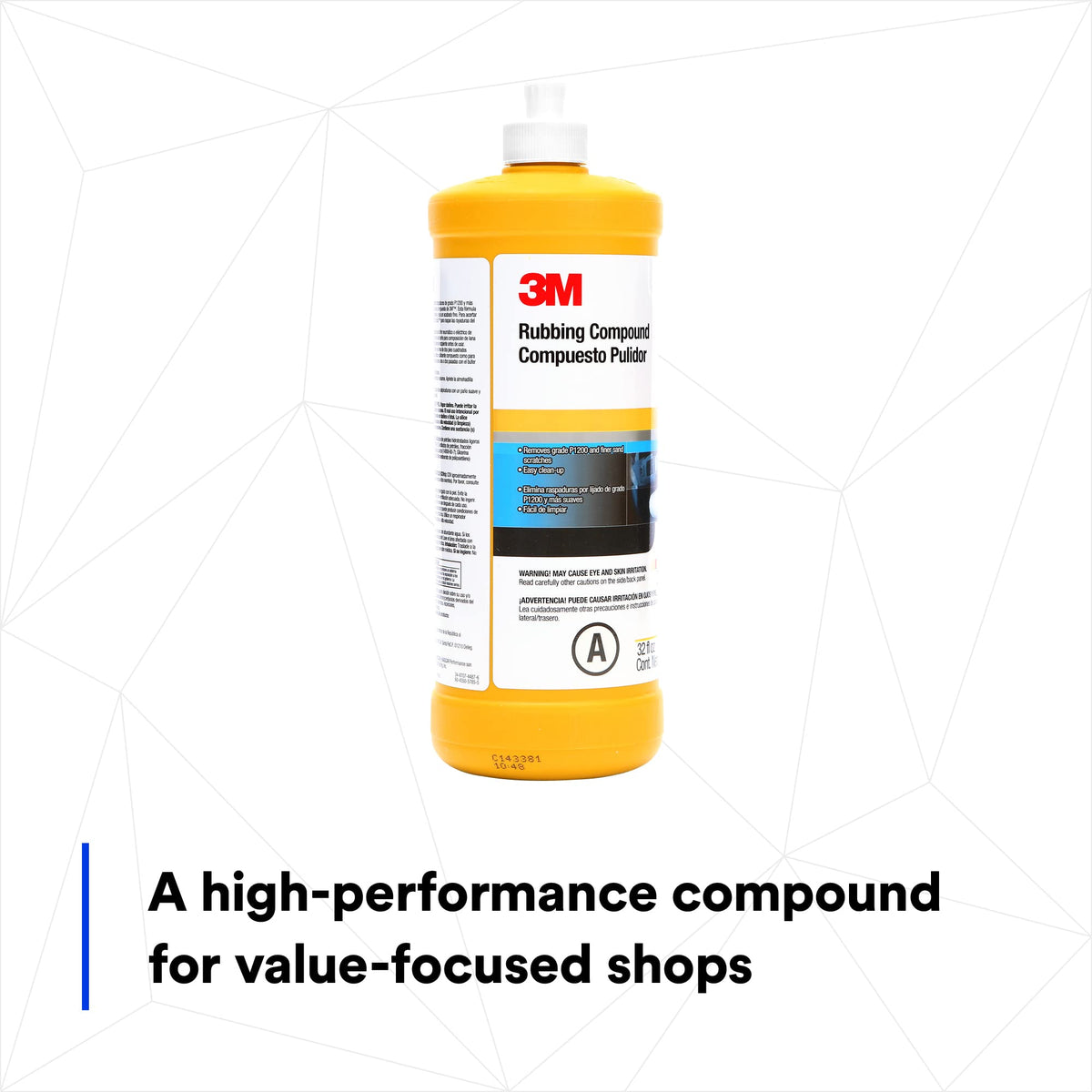3M rubbing compound 05973 before and after comparison showing restored finish