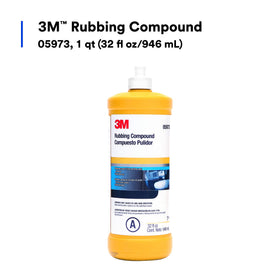 3M rubbing compound 05973 bottle pouring liquid demonstrating easy application