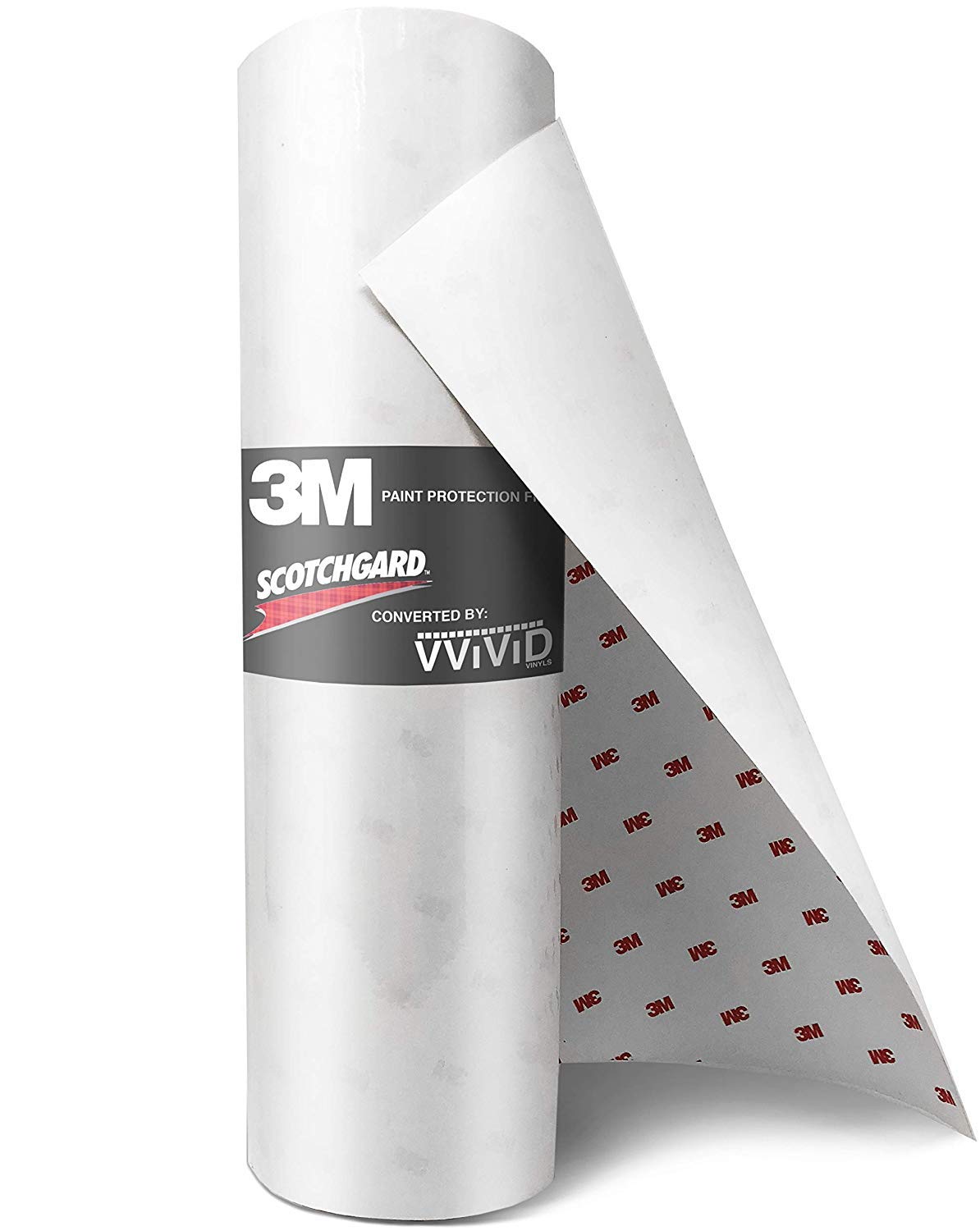 3M Scotchgard film roll front view showing size and packaging benefit: easy bulk coverage