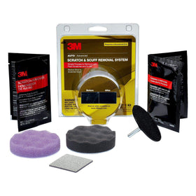 3M compounds close-up showing formulas that remove sanding marks and haze