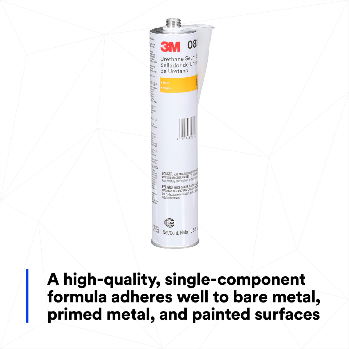 3M cured surface ready for paint illustrating quick paintability advantage