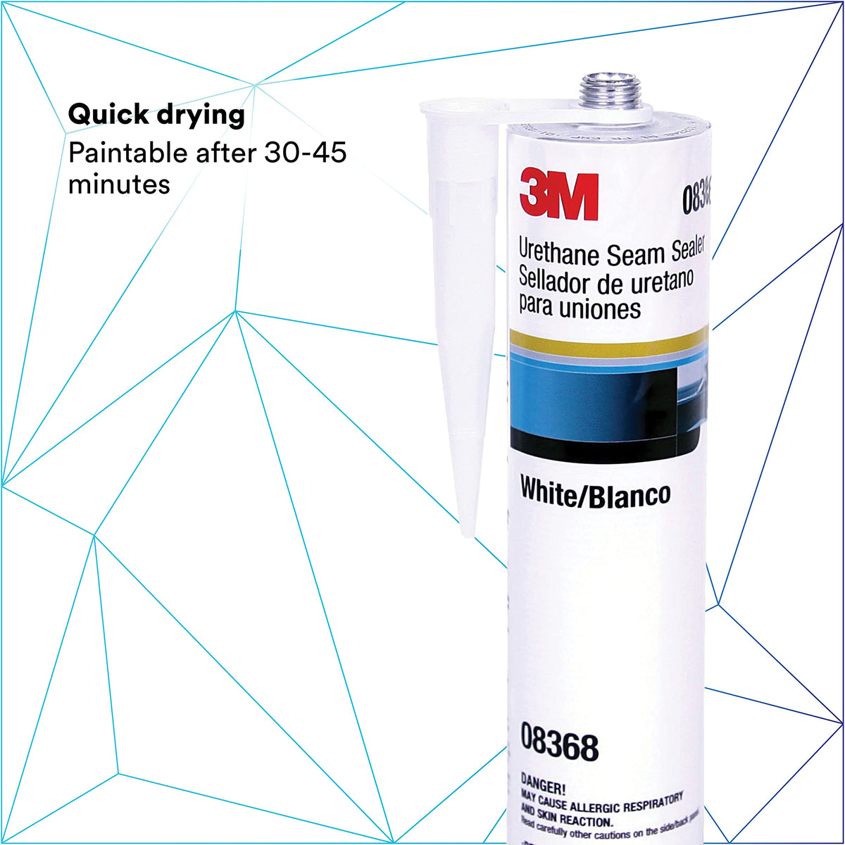 3M cartridge beside a hand for scale showing convenient 310 mL size benefit