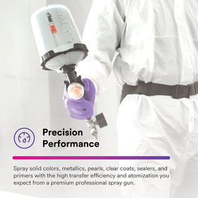 3M spray pattern demo on a metal panel showing consistent coverage benefit