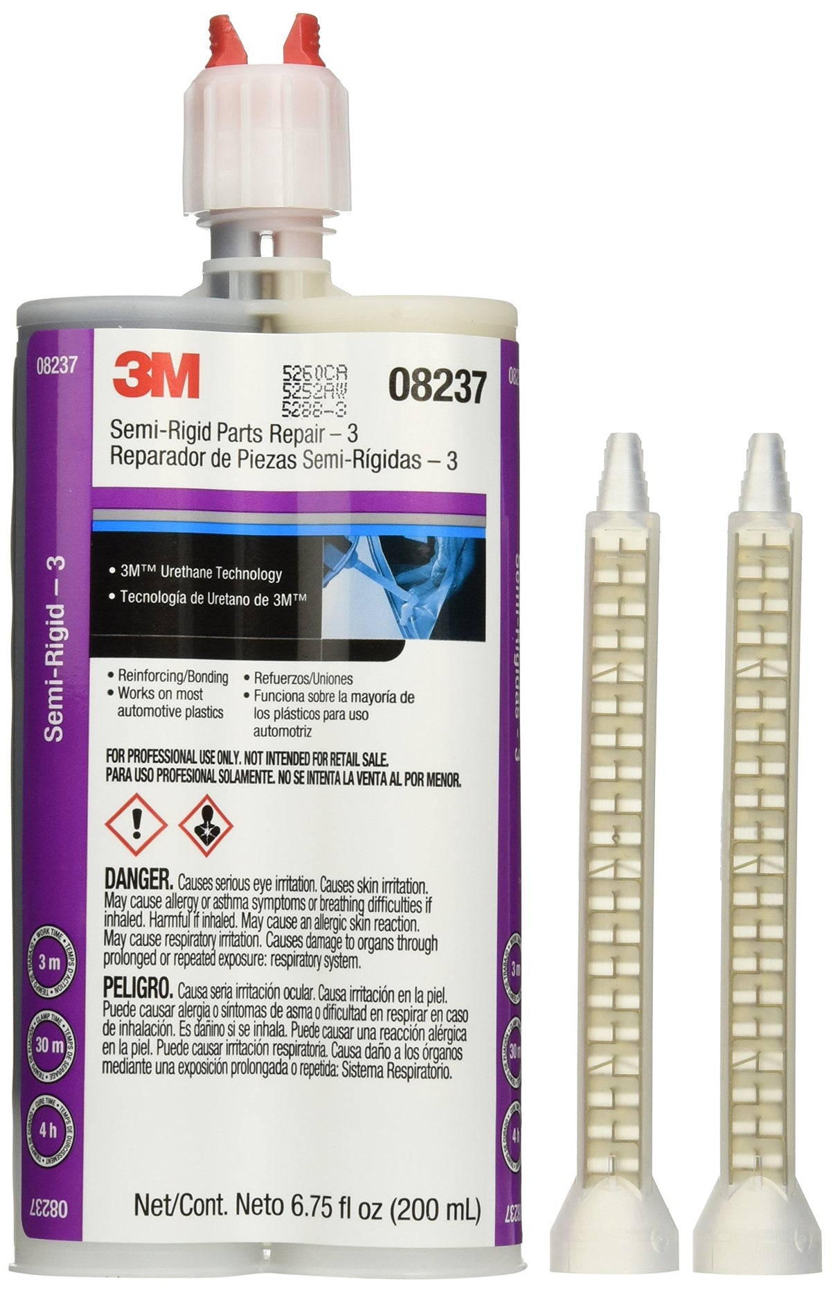 3M Strip-Calk front view cartridge shows black seam sealer and quick application benefit