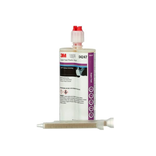 3M used to repair car bumper in workshop showing durable bond benefit