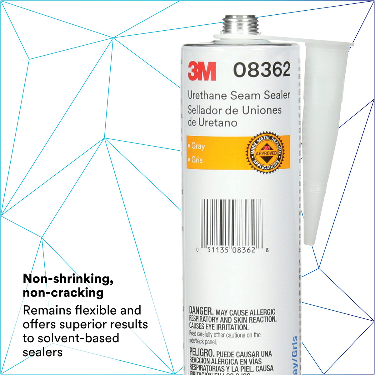 3M urethane seam sealer applied along an automotive seam demonstrating smoothability and adhesion