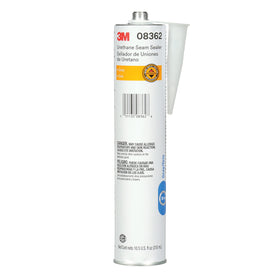 3M urethane seam sealer cartridge front view showing label and gray product for easy identification