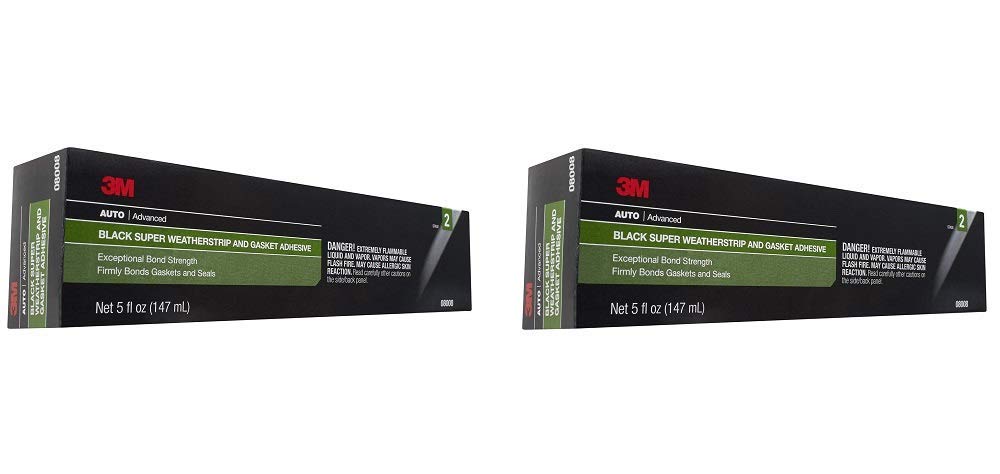 3M weatherstrip adhesive tube front view showing label and easy-squeeze packaging benefit