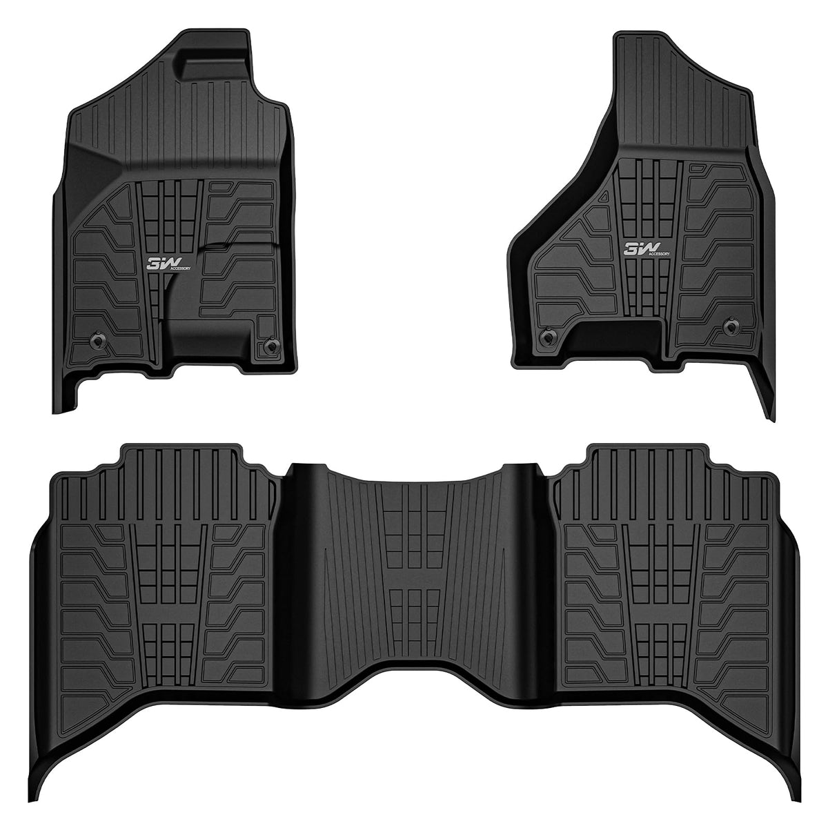 3W front driver-side liner installed showing precise fit and protection