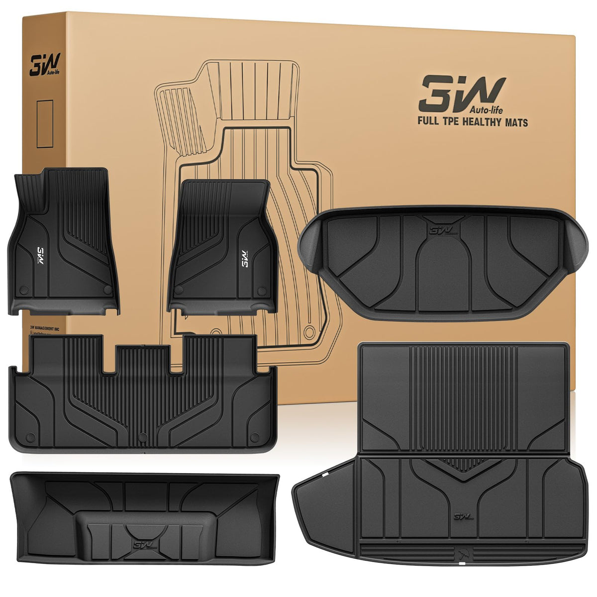 3W front interior full set showing perfect Model S fit and protection