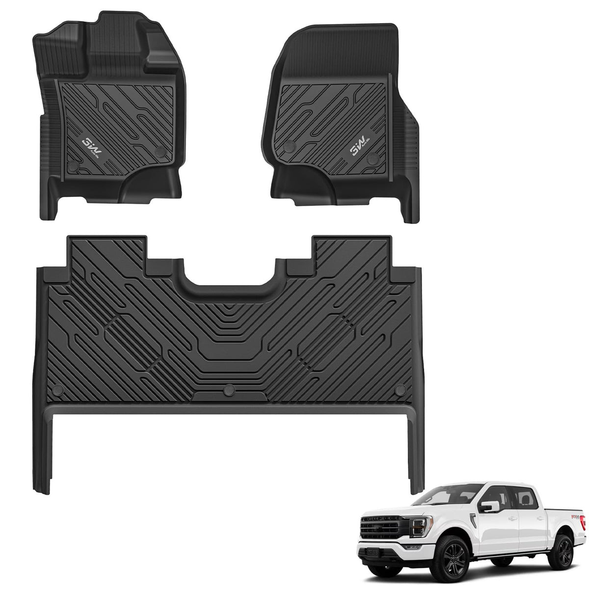 3W front passenger mat showing precise fit and protection
