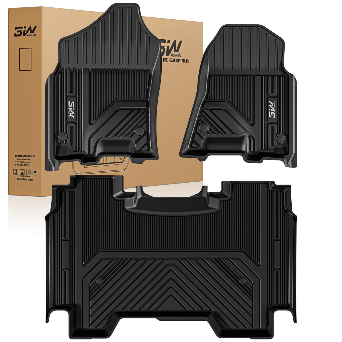 3W front driver view showing custom fit and protection for easy cleanup