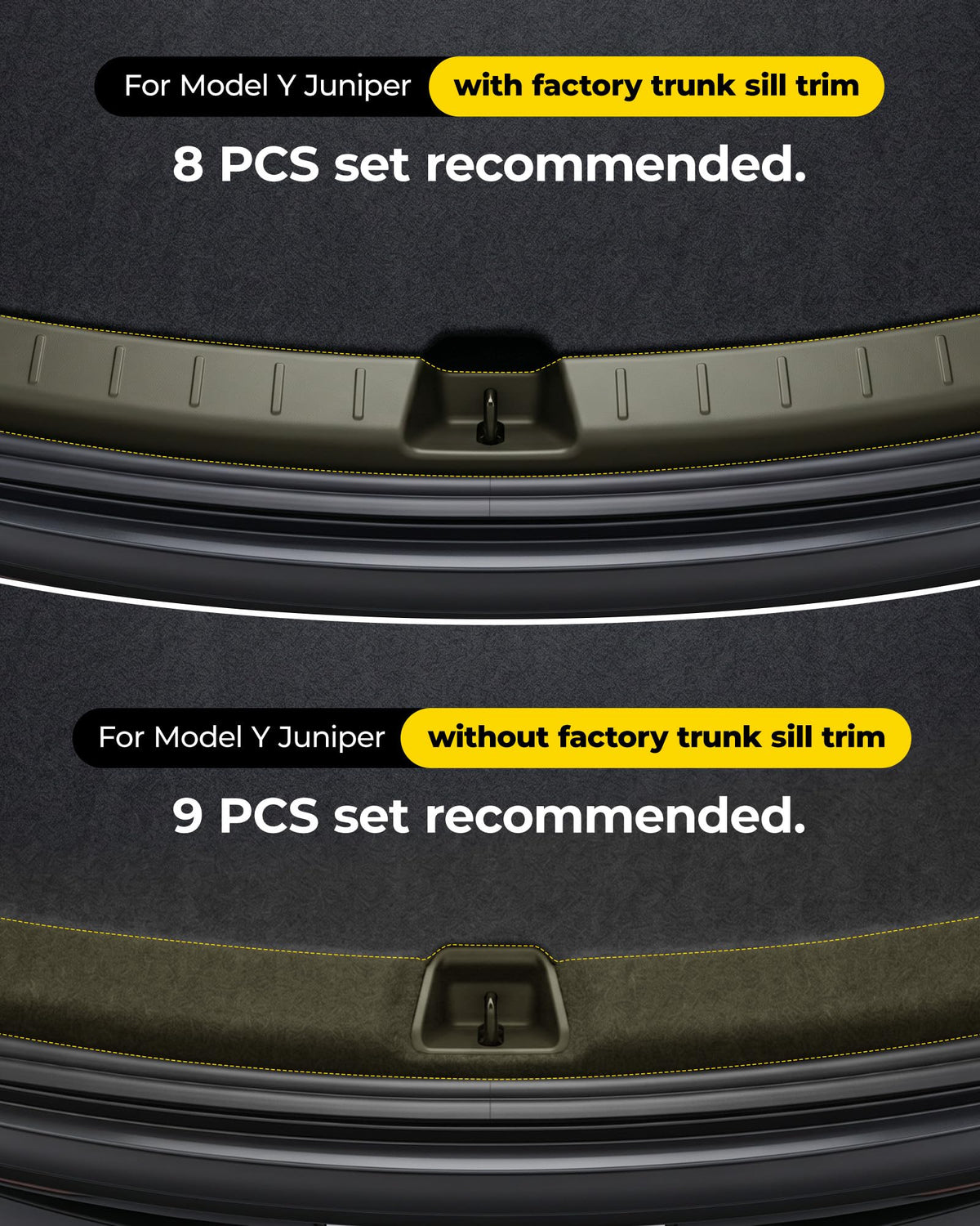 3W rear sill installed on Model Y Juniper showing durable coverage benefit