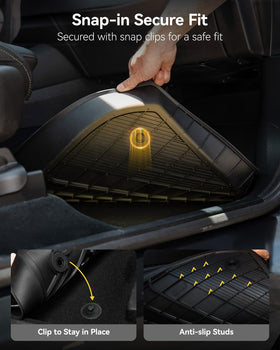 3W pedal area showing clearance and no interference for safe operation