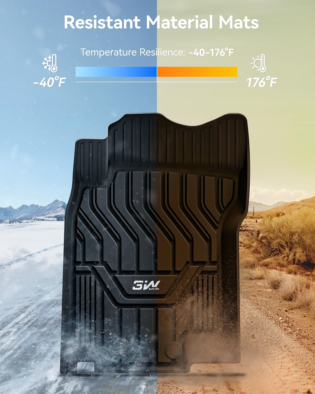 3W rear floor mat edge contour protecting carpet from spills benefit