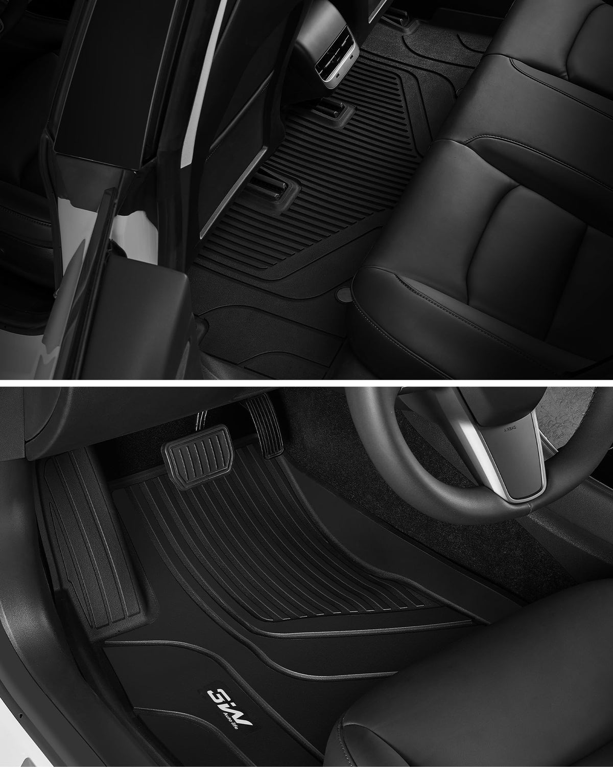 3W mat next to a shoe for scale showing precise Model 3 fit