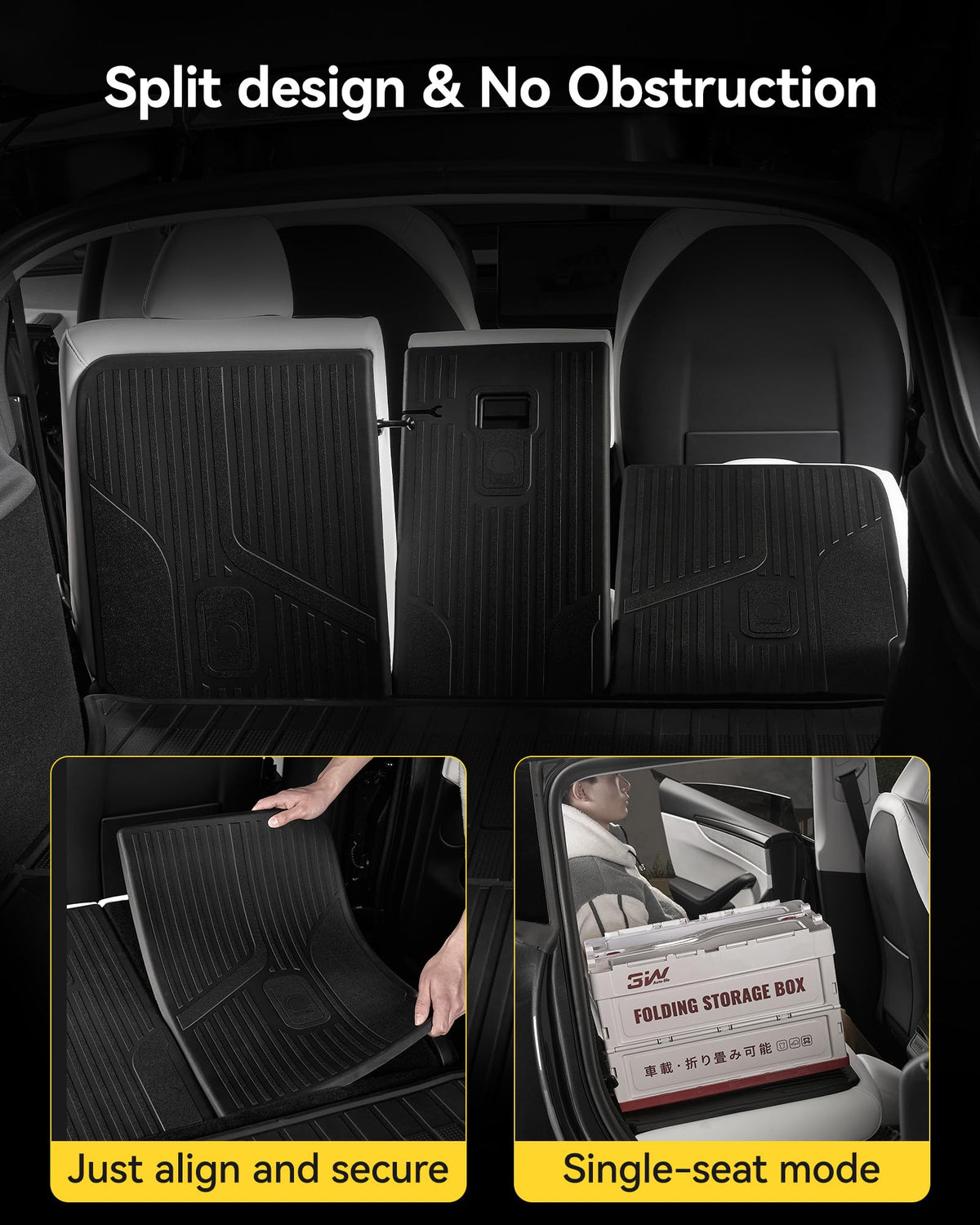 3W cleaning demo of seatback mat wiped with damp cloth for quick maintenance